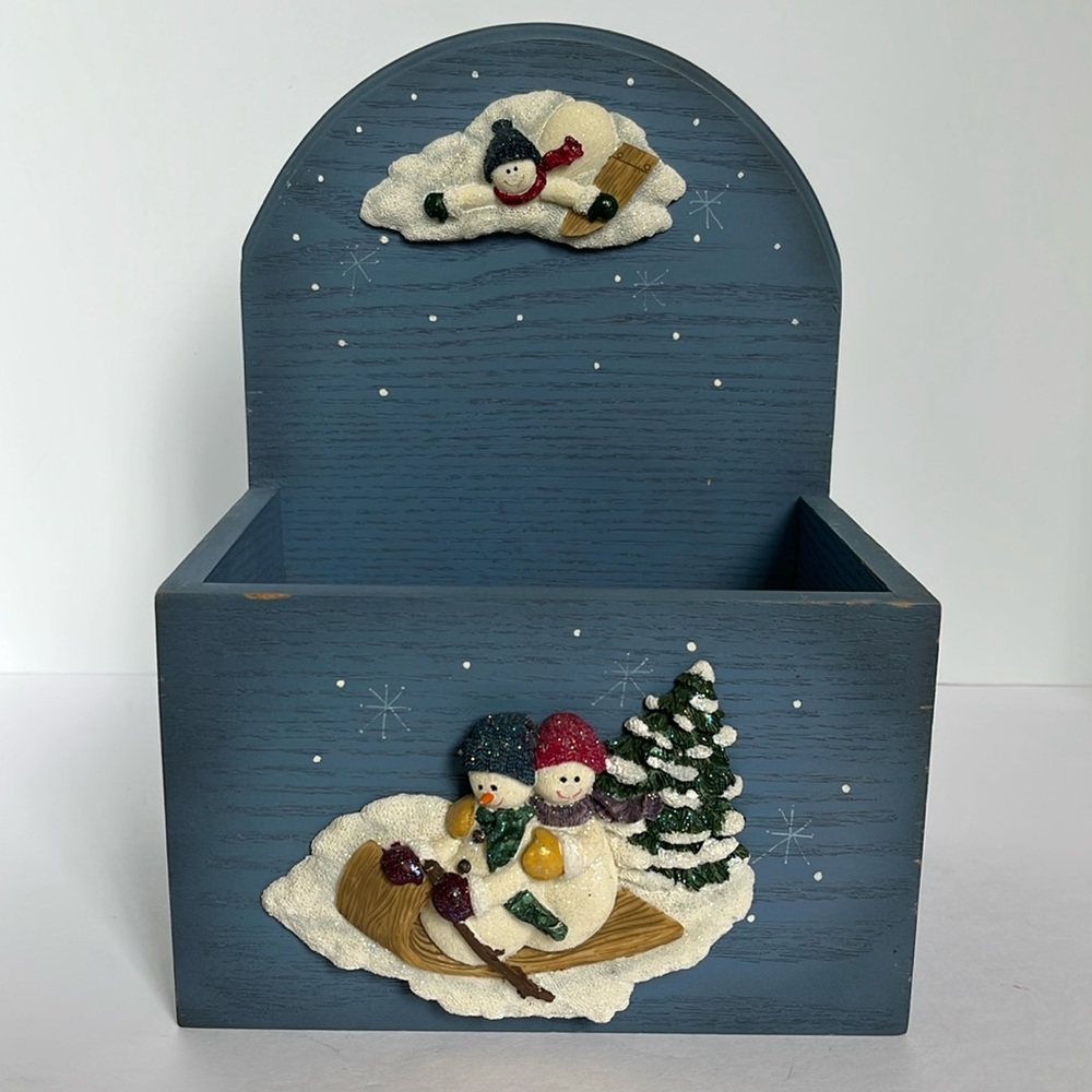 Snowman Seasonal Decor Card Box